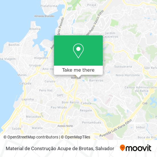 Material de Construção Acupe de Brotas map