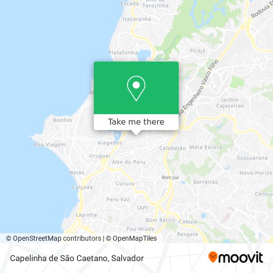 Mapa Capelinha de São Caetano