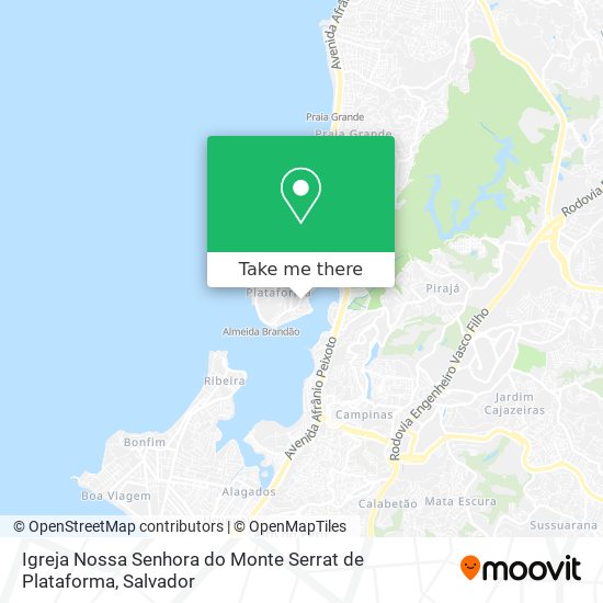 Mapa Igreja Nossa Senhora do Monte Serrat de Plataforma