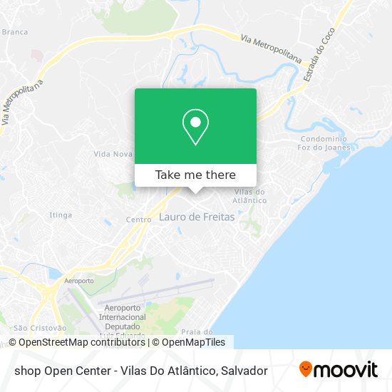 Mapa shop Open Center - Vilas Do Atlântico