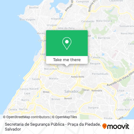 Secretaria de Segurança Pública - Praça da Piedade map