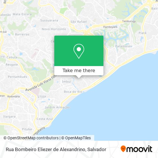 Mapa Rua Bombeiro Eliezer de Alexandrino