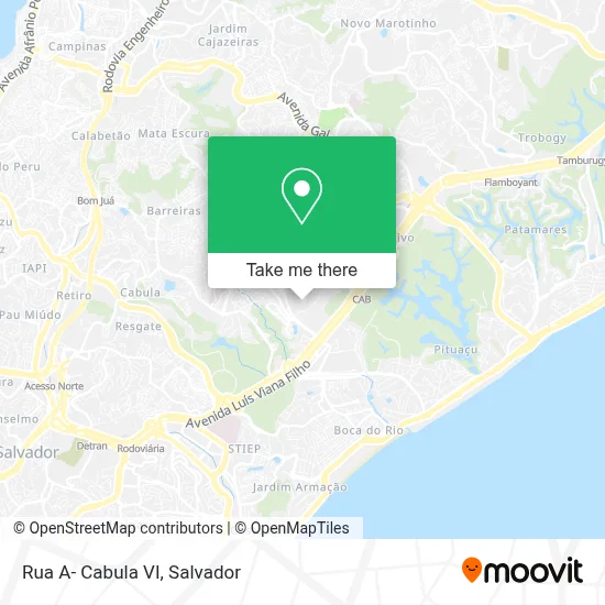 Rua A- Cabula VI map