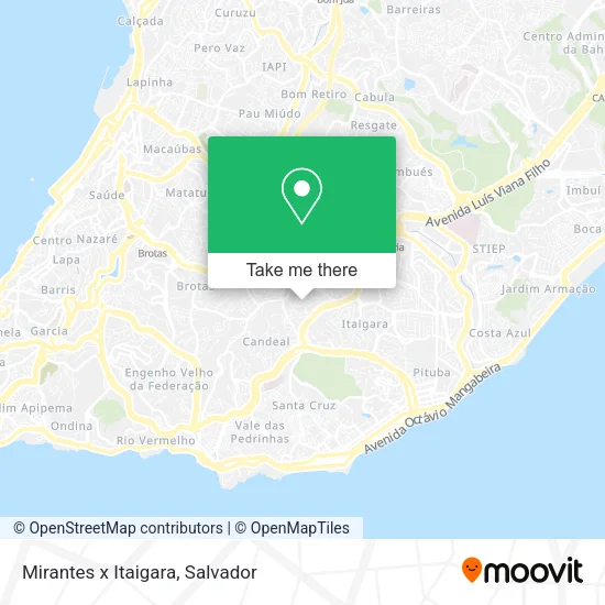 Mirantes x Itaigara map