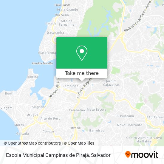 Mapa Escola Municipal Campinas de Pirajá