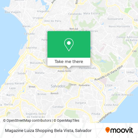 Magazine Luiza Shopping Bela Vista map