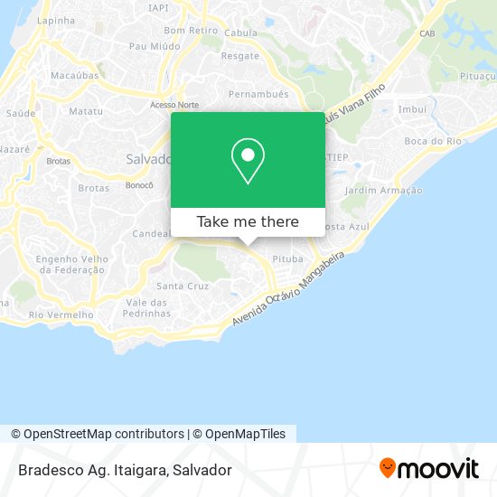 Bradesco Ag. Itaigara map