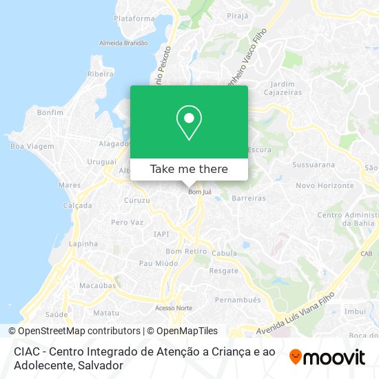 Mapa CIAC - Centro Integrado de Atenção a Criança e ao Adolecente