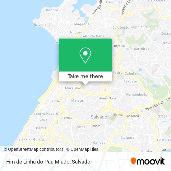 Mapa Fim de Linha do Pau Miúdo