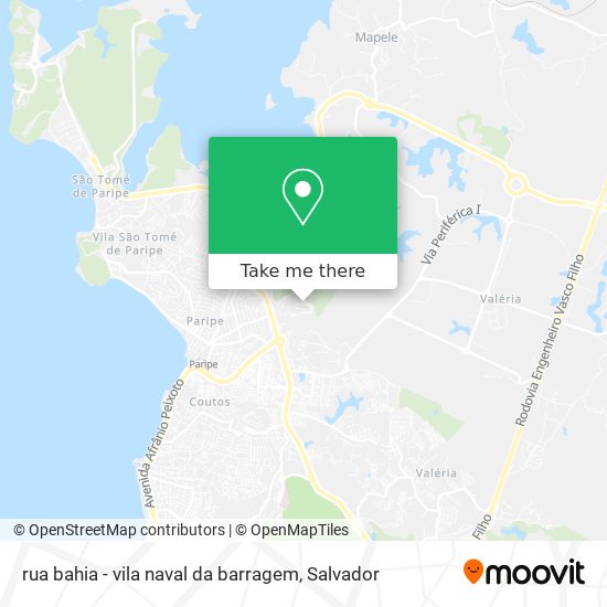 rua bahia - vila naval da barragem map
