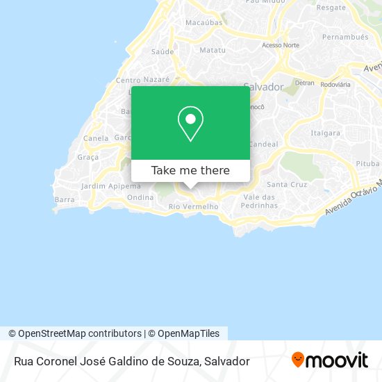 Mapa Rua Coronel José Galdino de Souza