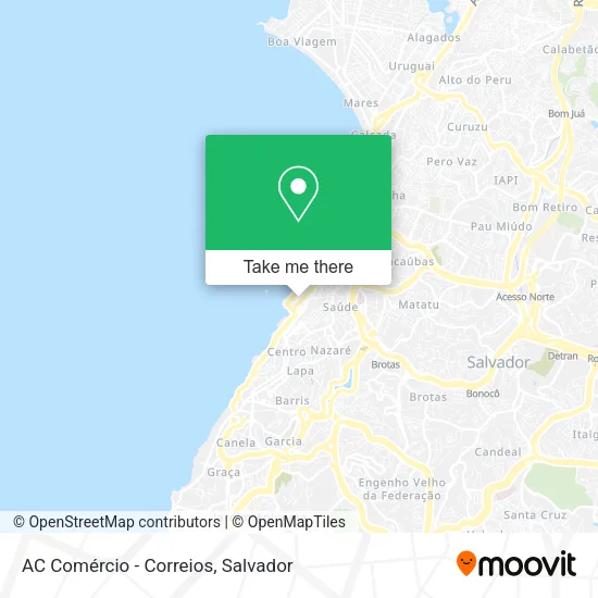AC Comércio - Correios map