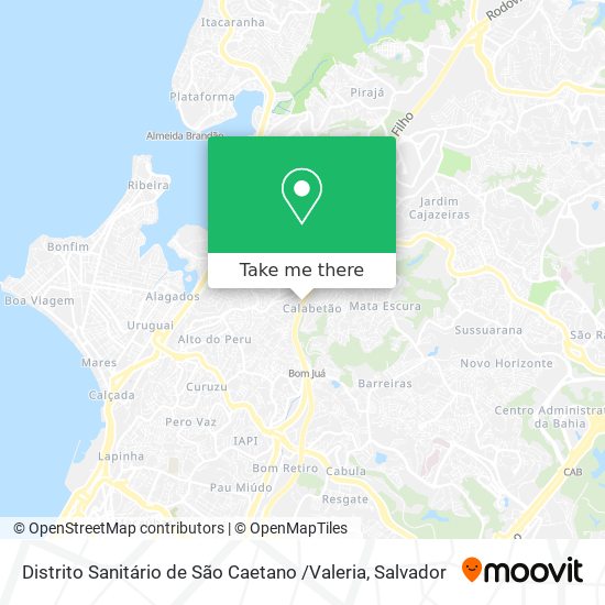 Mapa Distrito Sanitário de São Caetano /Valeria