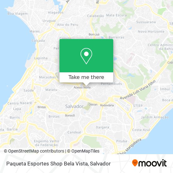 Paqueta Esportes Shop Bela Vista map