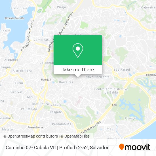 Caminho 07- Cabula VII | Proflurb 2-52 map