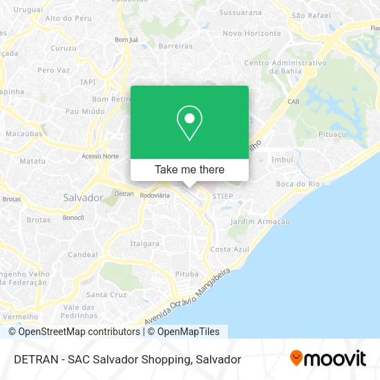 DETRAN - SAC Salvador Shopping map