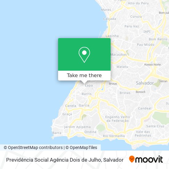 Previdência Social Agência Dois de Julho map