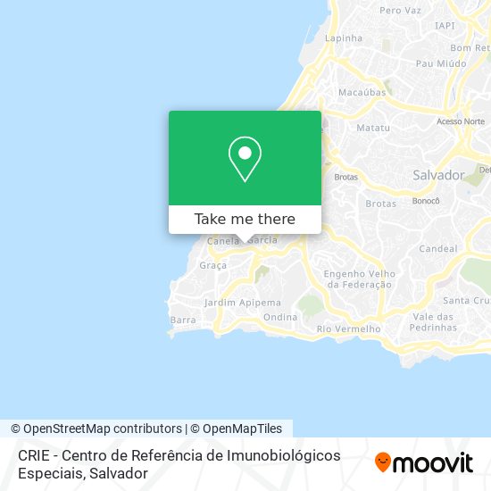 Mapa CRIE - Centro de Referência de Imunobiológicos Especiais