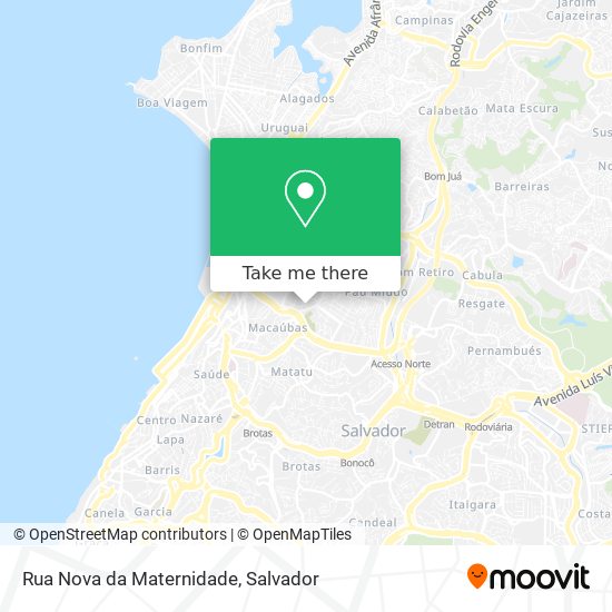Rua Nova da Maternidade map