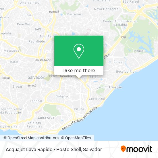 Mapa Acquajet Lava Rapido - Posto Shell