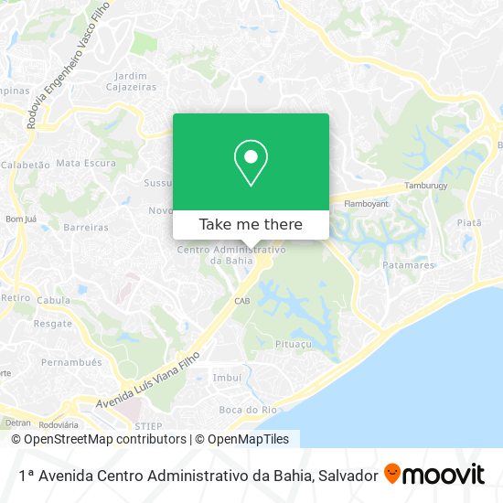 Mapa 1ª Avenida Centro Administrativo da Bahia