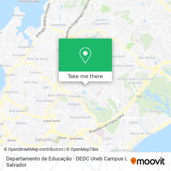 Mapa Departamento de Educação - DEDC Uneb Campus I