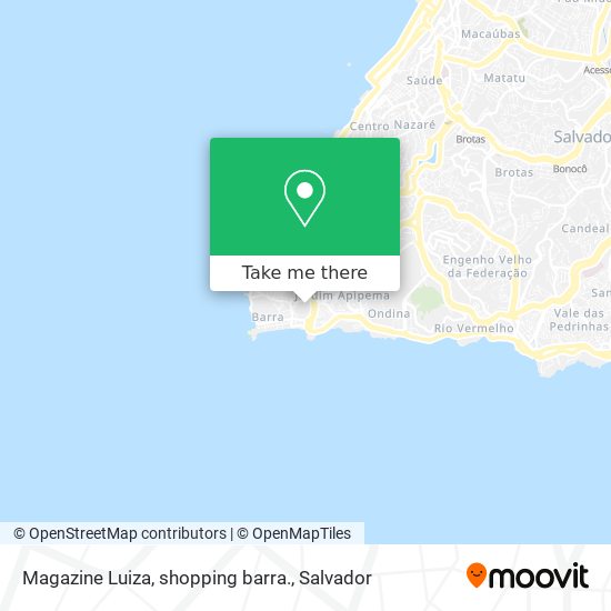 Magazine Luiza, shopping barra. map