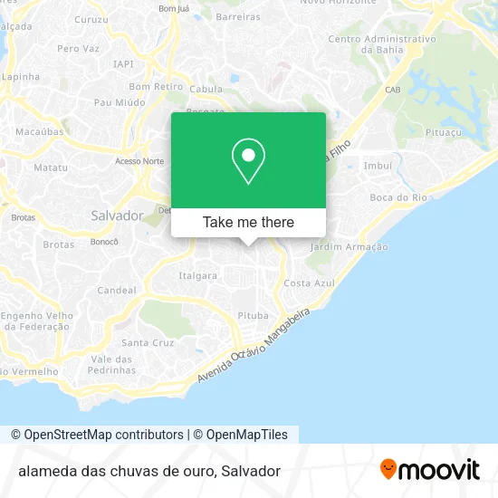 alameda das chuvas de ouro map