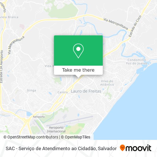 SAC - Serviço de Atendimento ao Cidadão map
