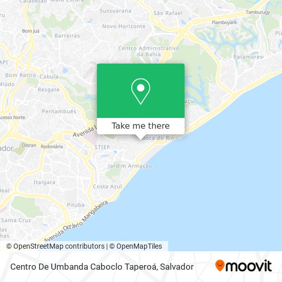 Mapa Centro De Umbanda Caboclo Taperoá