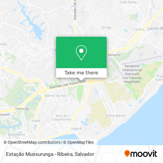 Estação Mussurunga - Ribeira map