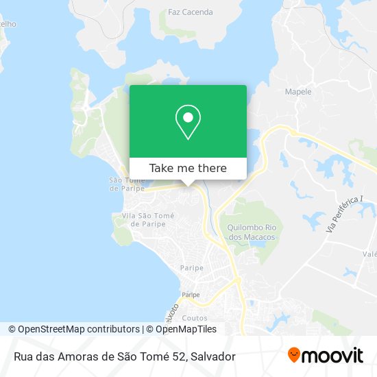 Rua das Amoras de São Tomé 52 map