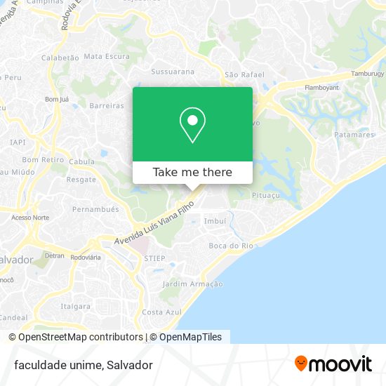 Mapa faculdade unime