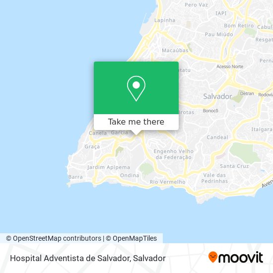 Mapa Hospital Adventista de Salvador