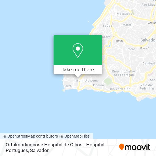 Mapa Oftalmodiagnose Hospital de Olhos - Hospital Portugues