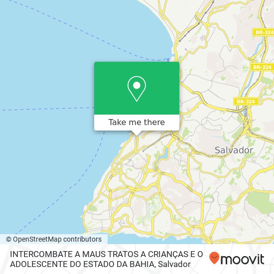 Mapa INTERCOMBATE A MAUS TRATOS A CRIANÇAS  E O ADOLESCENTE DO ESTADO DA BAHIA