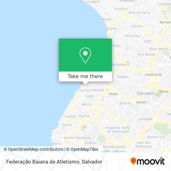 Federação Baiana de Atletismo map