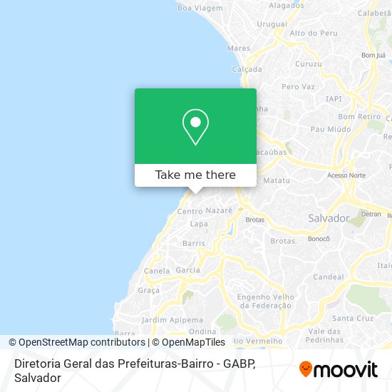 Mapa Diretoria Geral das Prefeituras-Bairro - GABP