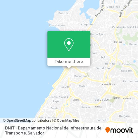 Mapa DNIT - Departamento Nacional de Infraestrutura de Transporte