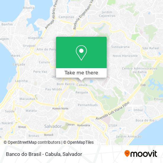 Mapa Banco do Brasil - Cabula