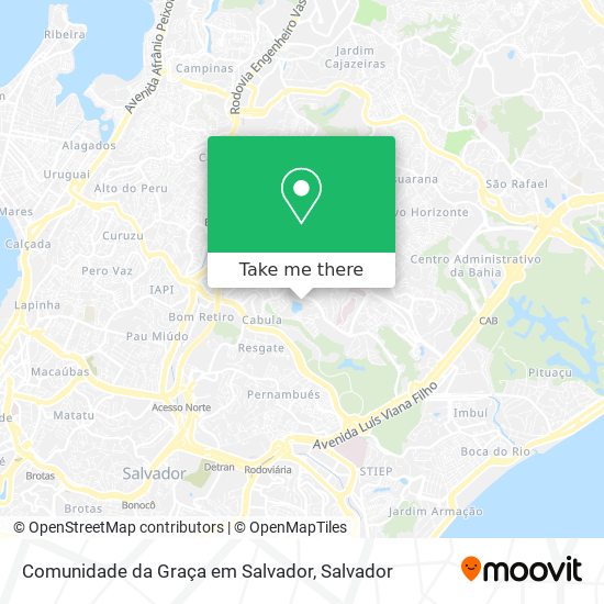 Mapa Comunidade da Graça em Salvador