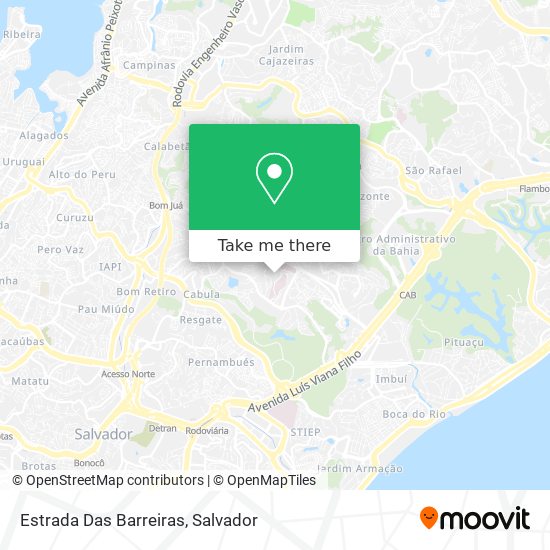Mapa Estrada Das  Barreiras