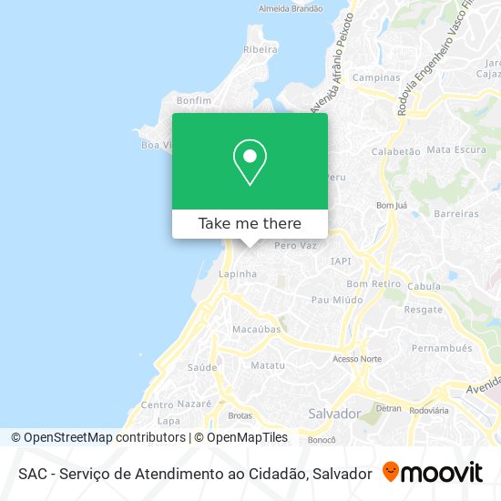 SAC - Serviço de Atendimento ao Cidadão map