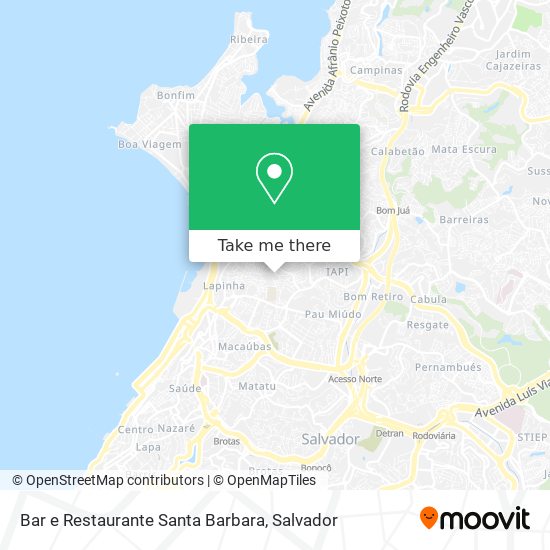 Mapa Bar e Restaurante Santa Barbara