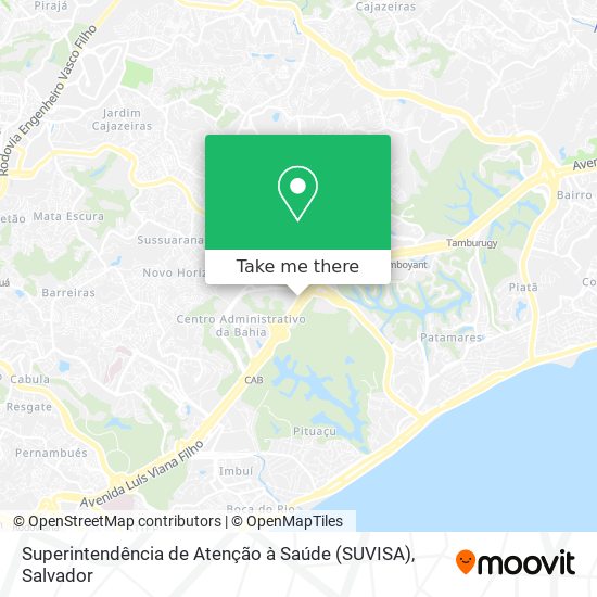 Superintendência de Atenção à Saúde (SUVISA) map