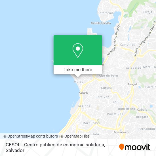 Mapa CESOL - Centro publico de economia solidaria