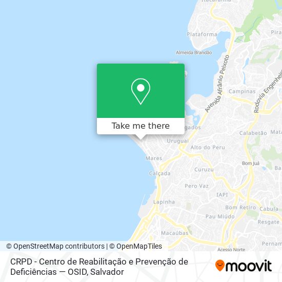 Mapa CRPD - Centro de Reabilitação e Prevenção de Deficiências — OSID