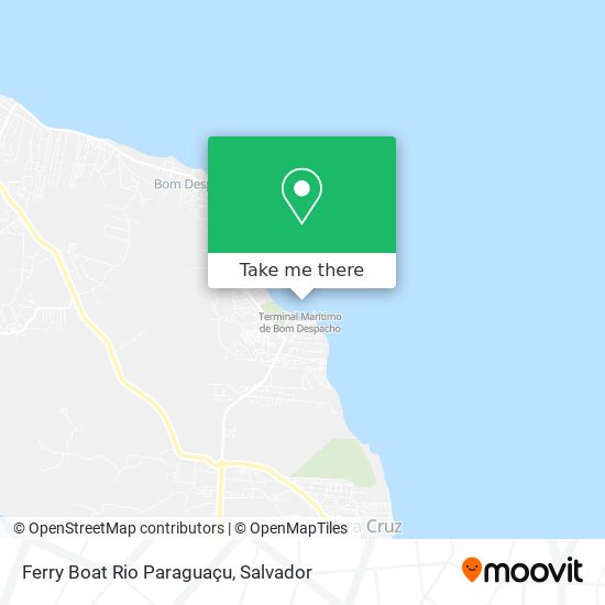 Mapa Ferry Boat Rio Paraguaçu