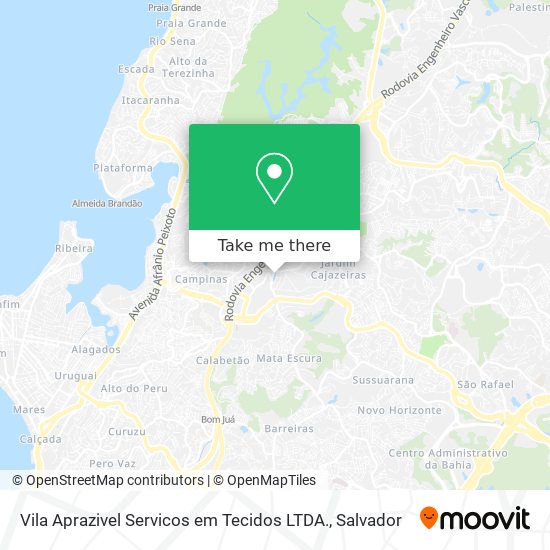 Vila Aprazivel Servicos em Tecidos LTDA. map