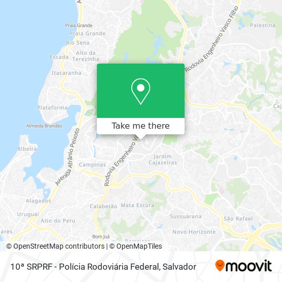 Mapa 10ª SRPRF - Polícia Rodoviária Federal